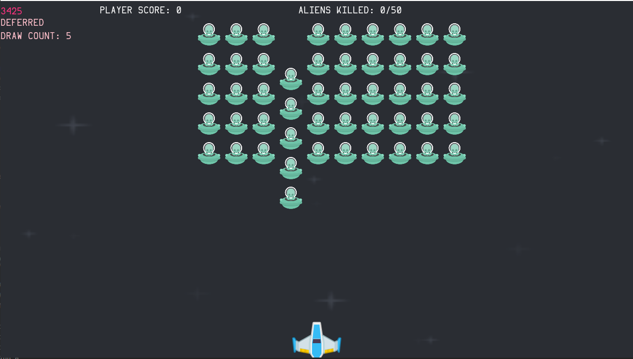 space invaders made with C++